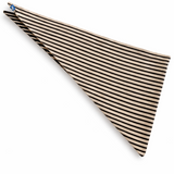 Babs Cotton Cashmere Stripe Triangle Scarf in Espresso Combo