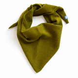 Babs Merino Cashmere Triangle Scarf in Mossy