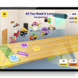 beatles + loog mini guitar dots