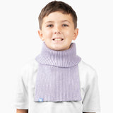 Oliver, age 9, wears a small freddie in lilac
